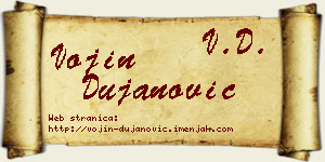 Vojin Dujanović vizit kartica